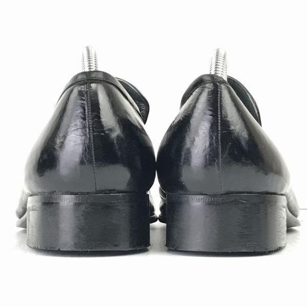 Fabricat în Japonia LIGHTLY STEP Mocasini din piele cu monede 24.0 Femei Negru Pantofi de afaceri(FOLOSIT)