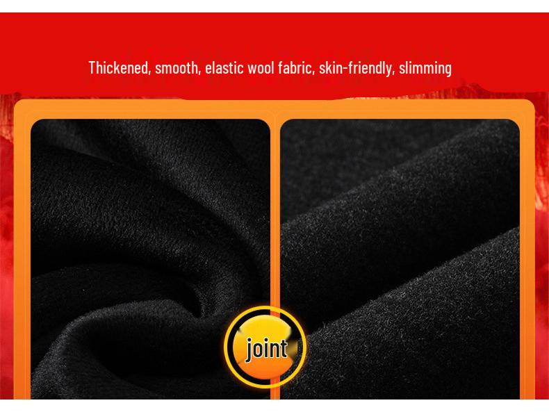 Plus Size Women's Elastic Wool A-line Winter Skirt 1407#