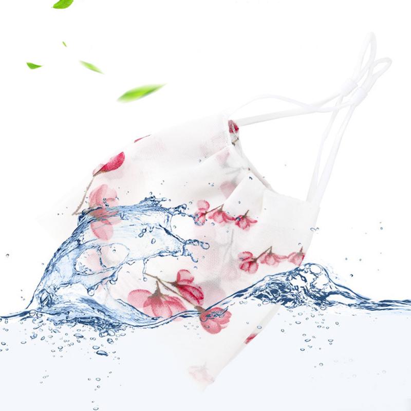 Fashionable Chiffon Printed Sunscreen Summer Breathable And Washable Dustproof Mask