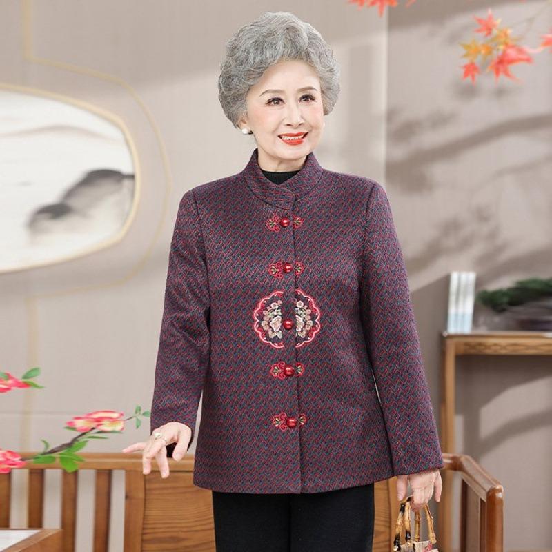 Herbst Tang-Anzugjacke 0 Frühjahrs- und Herbst-Stickerei-Oberteile und Kleidung