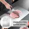 Stainless Steel Cutting Boards Kitchen Household 304 Thickened Double Sided Cutting Boards Resistant Scratches Dents and Stains