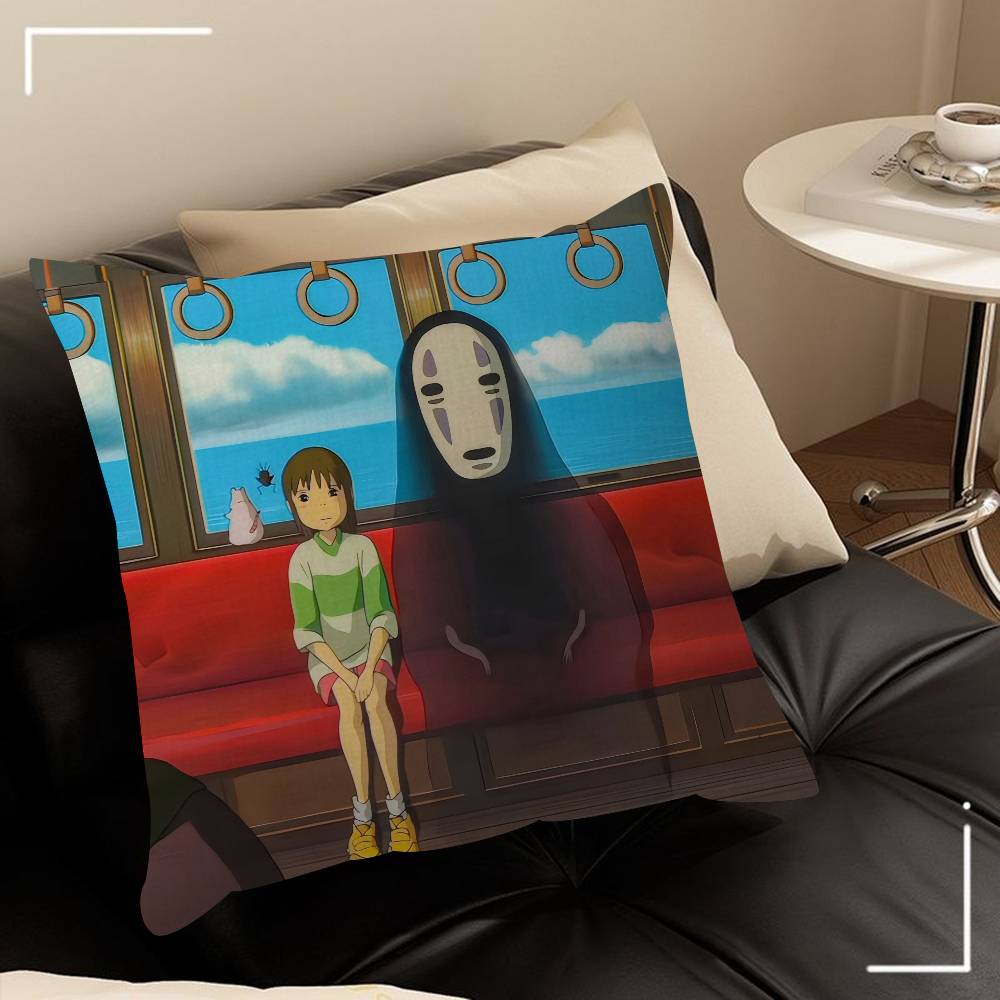 Polštář Dárky Domácí Kancelářské Vybavení Ložnice Pohovka Autopotah na polštář pouzdro 45x45cm Film S-Spirited A-Away Anime
