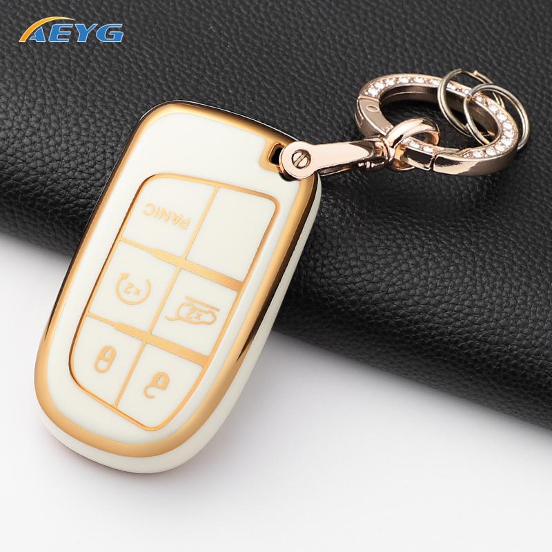 Soft Tpu Car Key Case Cover Shell For Jeep Renegade Grand Cherokee For Dodge Ram 1500 Journey Charger Challenger Fiat Durango