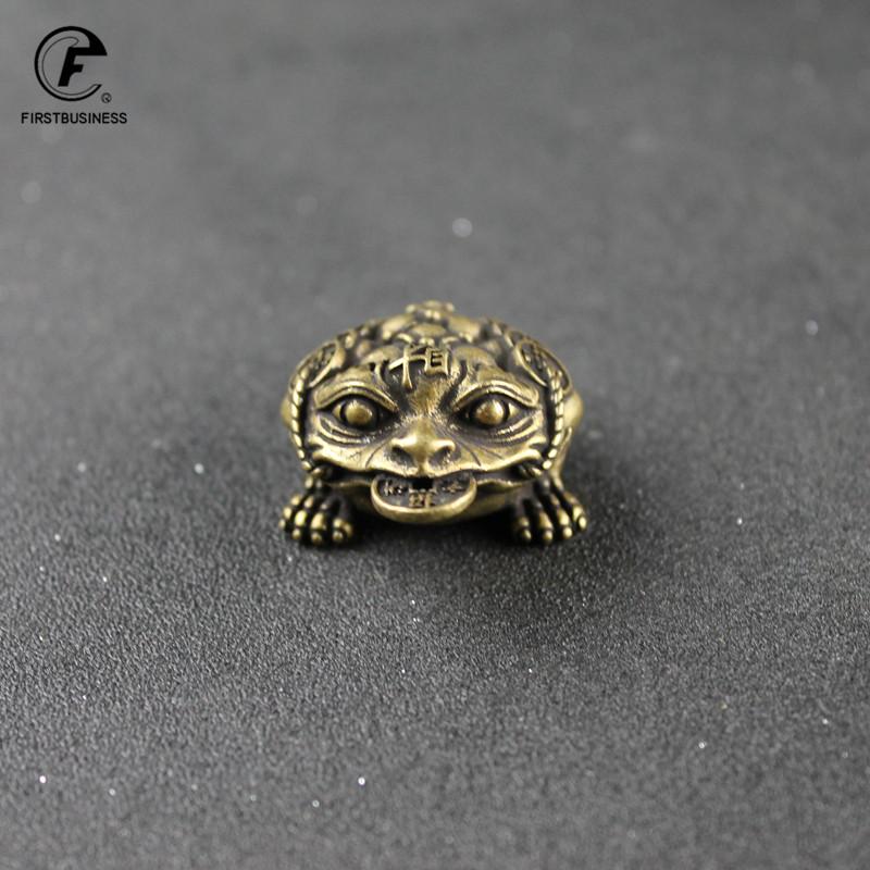 Large Solid Copper Lucky Money Toad Tea Ceremony Small Ornaments Tea Pet Antique Animal Figures Miniatures Desk Decoration Craft