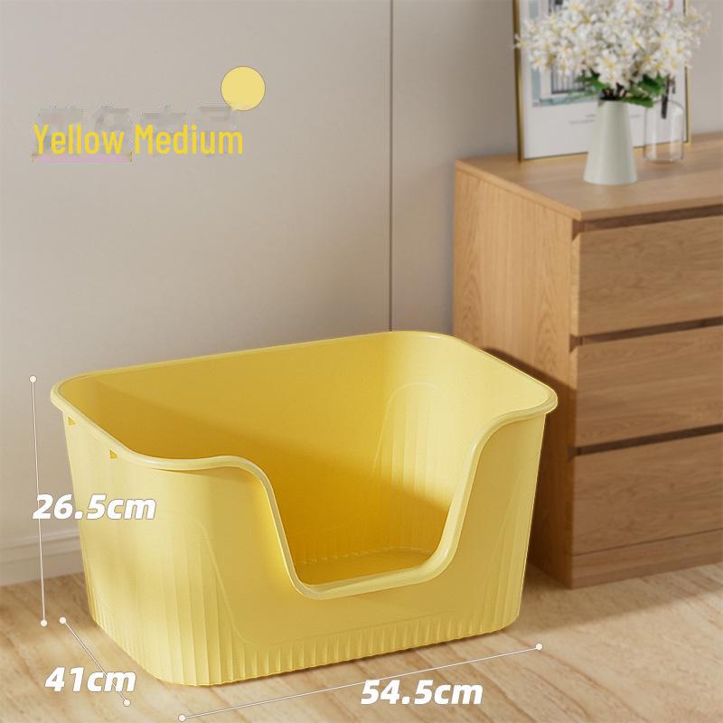 

Открытый кошачий туалет с защитой от брызг и ковриком - Easy Clean Kitten Toilet Cat Litter Box