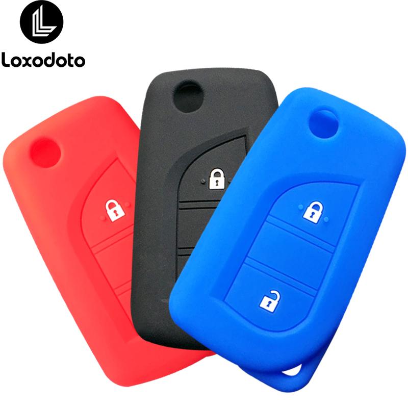 Husă siliconică pentru cheie auto cu telecomandă pentru Toyota Auris Corolla Reiz Yaris Aygo Rav4 2022 Scion Hilux pentru Peugeot 108 pentru Citroen C1