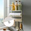 Magnetische Kühlschrank-Seitenregalplatte Küchenpapierrollenhalter Kühlschrankseite Magnet Küchenaufbewahrung Frischhaltefolienhalter Küchen Sonstiges Küche