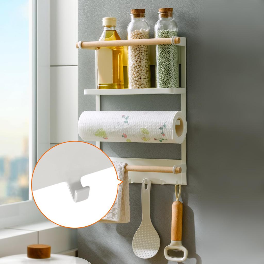 Magnetische Kühlschrank-Seitenregalplatte Küchenpapierrollenhalter Kühlschrankseite Magnet Küchenaufbewahrung Frischhaltefolienhalter Küchen Sonstiges Küche