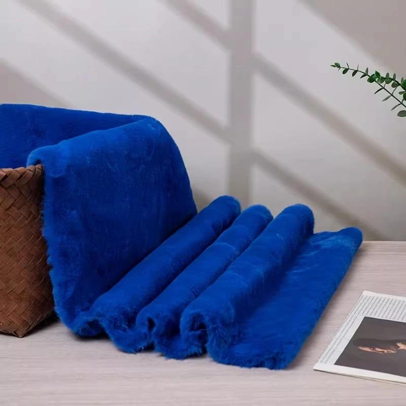 Thickened Plush Fabric 12mm Encrypted Imitation Rex Rabbit Fur Fabric Short Plush Counter Background Fabric, Clothing Fabric