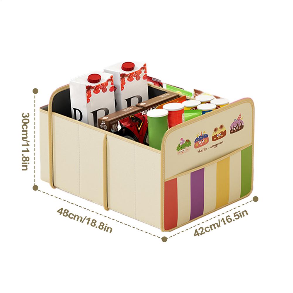 Trunk Organizer For Car Cartoon Folding Grocery Organizer For Car Auto Backseat Holder For Truck Women Men Van Grocery Travel