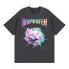 IBUPROFEN Funny Cat Meme Vintage Tee Shirt Unisex Women Hot Sale Harajuku Fashion Streetwear Tshirt Summer Loose Oversized T Shirt