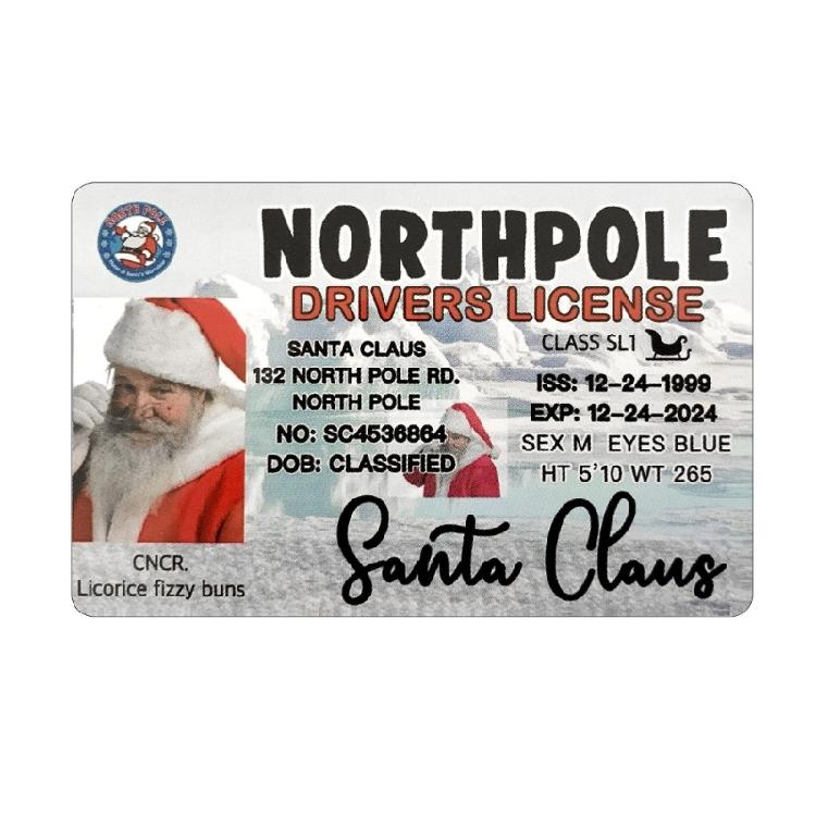 Festive Santa Flying Licence Search for Santa Missing Permit Surprise Gift