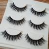 Luxurious 3 Pairs Black 100% Real Mink False Eyelashes With Natural Cross Style