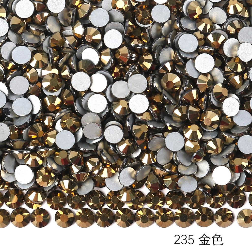 Verre Rond Strass Manucure DIY Diamant Bijoux, Accessoires Coque Téléphone Portable Autocollant Strass, Verre Cristal Fond Plat Strass Imitation Diamant