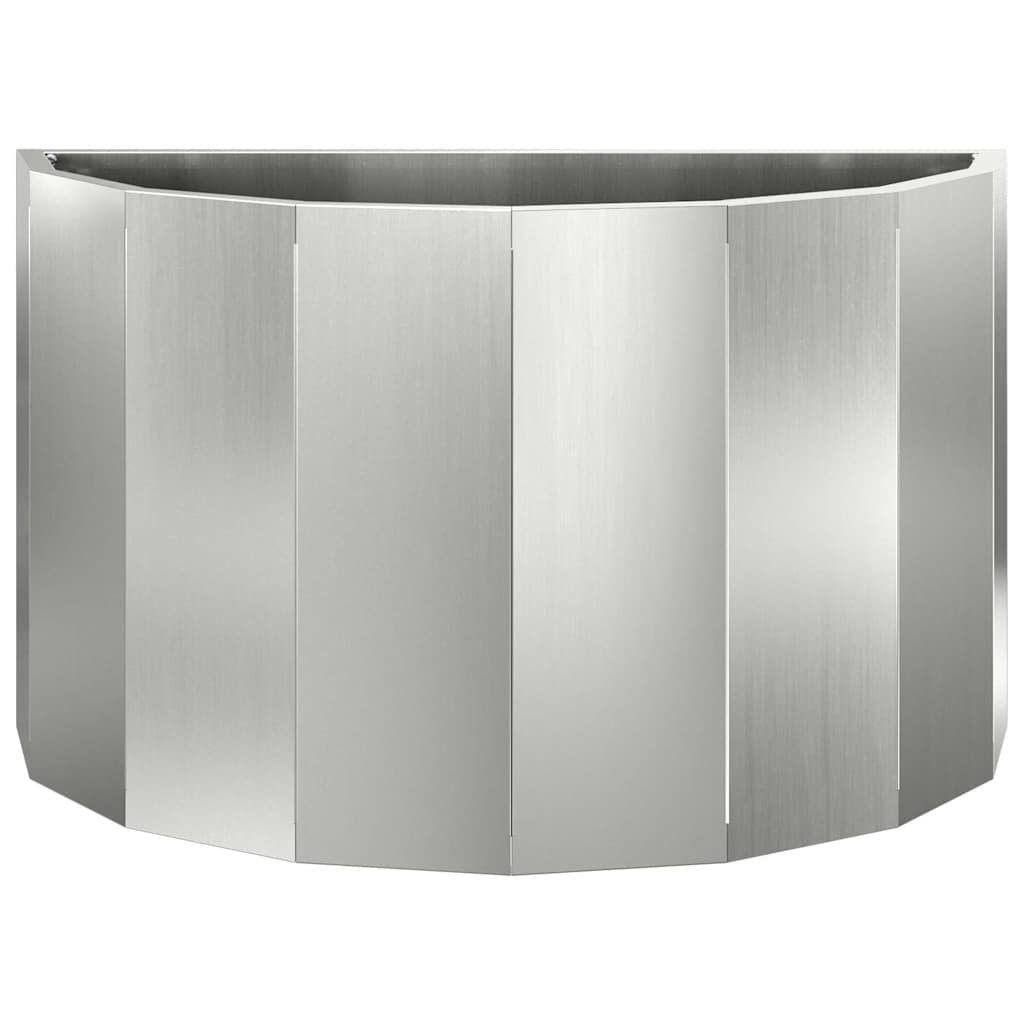 Plant Pot Silver 60 X 30 X 35 Cm Galvanized Steel