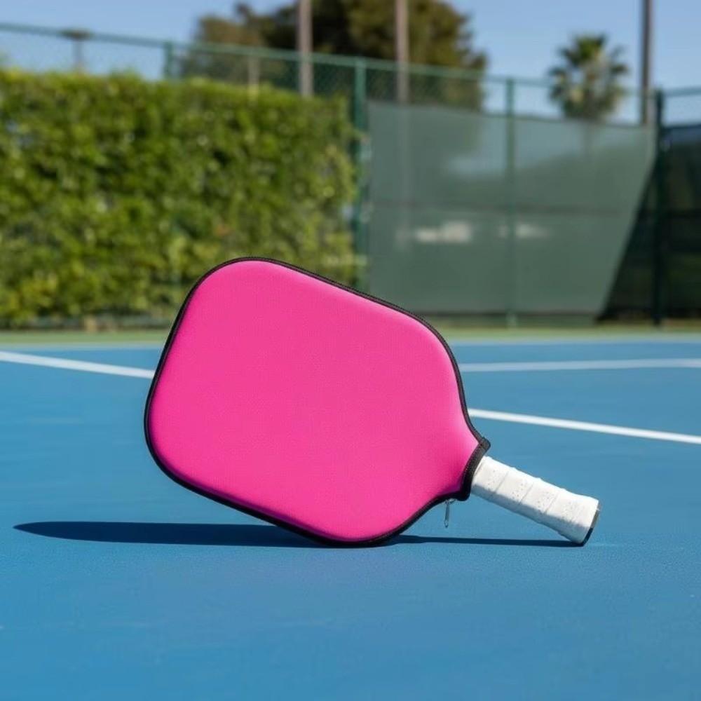 With Zipper Pickleball Paddle Cover Soft Texture Pickleball Racket Bag  Portable Use