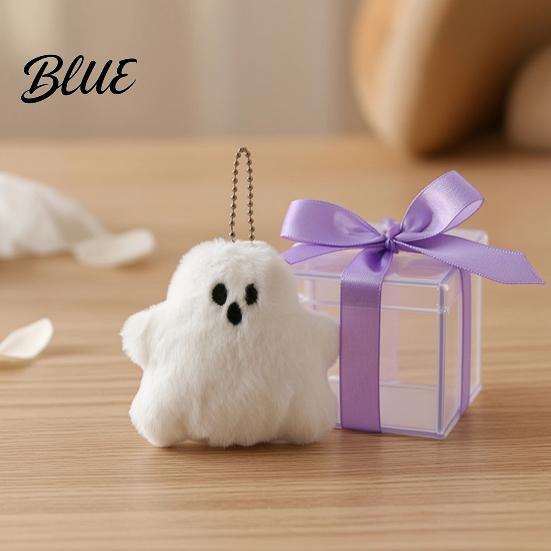 Stuffed Ghost Charm 1/2/3Pcs Halloween Plush Keychain Pendant White with Bead Chain Chain Backpacks and Purses Decorative Accessories Bag Decoration