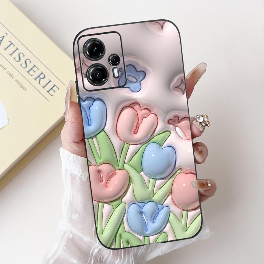 For Motorola Moto G13 G23 Case Lovely Panda Daisy Painted Cover Soft Silicone Phone Case For Moto G23 G 13 MotoG13 MotoG23 Coque