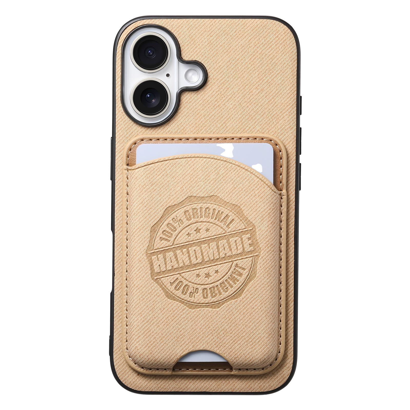 Cross-border iPhone 17 Pro Max Drop-proof Magnetic Case with Card Holder Sleeve 16 Pro хаки