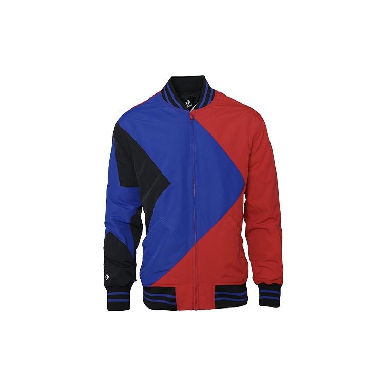 Converse Baseball Jacket Asia Sizing Blue Red Black Men s 10008249-A02 M
