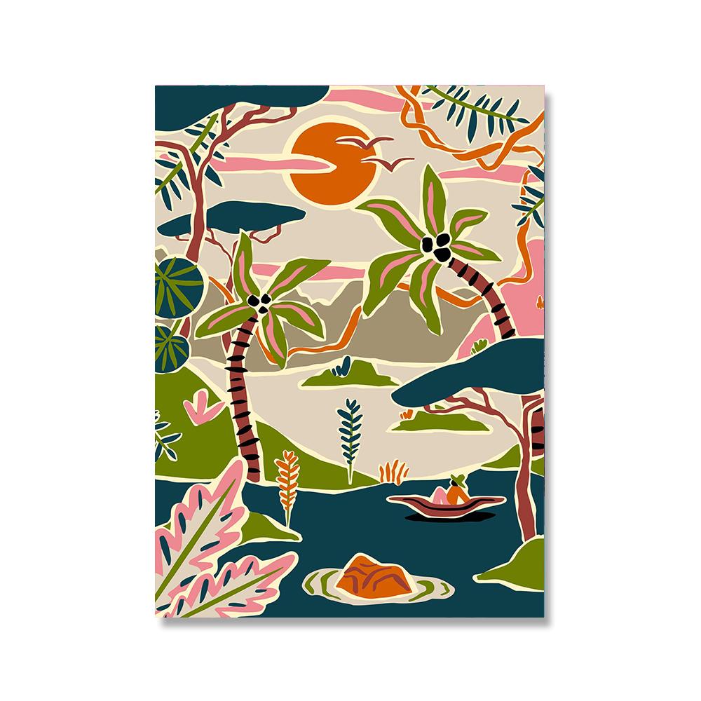 Nordic Travel Posters Botanical Canvas Painting Minimalist City Life Prints Landscape Nature Wall Pictures For Living Room Decor