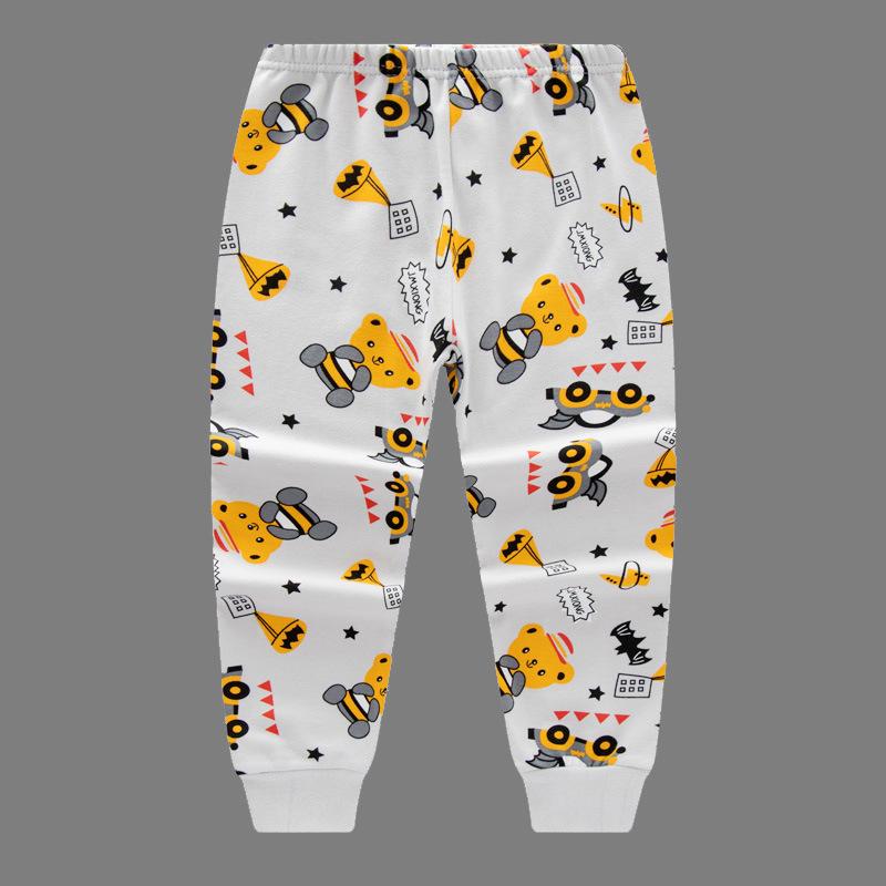 Kids' Cotton Autumn Pajamas: Solid Color Pants for Boys and Girls, Baby & Toddler Base Layer