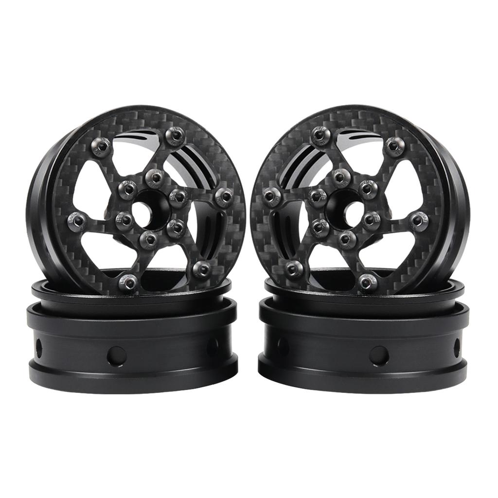 2.2 Inch Carbon Fiber RC Wheel Rims for 1/8 1/10 Rock Crawler LCG Cheater Rigs GSPEED V3 TGH Capra SCX10 Pro Element Enduro TRX4