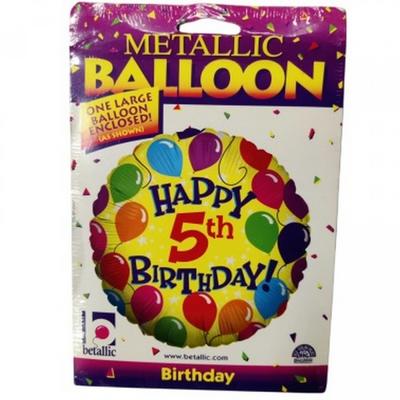 Betallic Happy 5th Birthday Foil Balloon