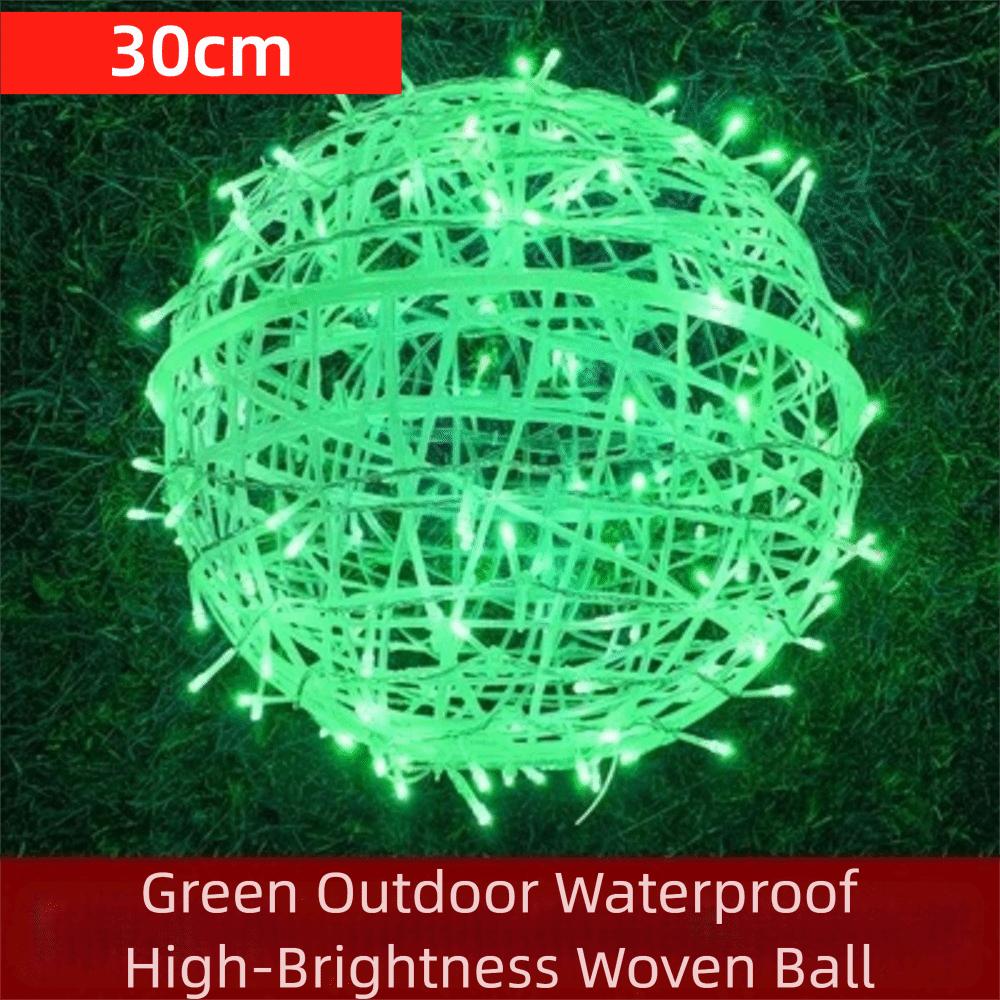 20/28CM Festoon Rattan Ball Light LED Rattan Ball Christmas Tree Light String 220V Ramadan Festoon Rattan Ball Lamp Garden