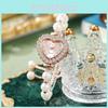 Heartshaped Ladies Quartz Watch With Pearl Bracelet And Diamond Accents For Fashion Women