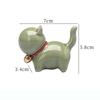 Adorable Kitten Miniature Figurine Ceramic Cat Ornament with Bell Micro Landscape Desktop Decor For Cat Lovers