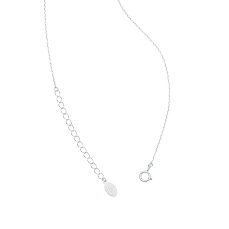 Grün [925 Silber] Un.silver.174 / einfache Kugelkette (lange Version)