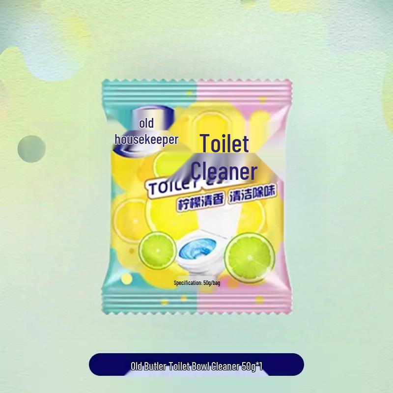 Old Butler Toilet Bowl Cleaner: Automatic Deodorizing Descaler Blue Bubble for Odor Removal