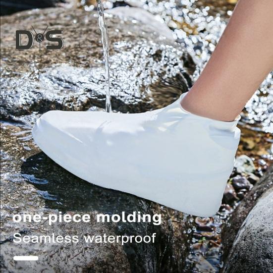 1 pár návleků na boty do deště Vodotěsné Zesílené Silikonové Lehké Skládací Provedení Snadno se Čistí Vysoká Elasticita Návlek na holínky