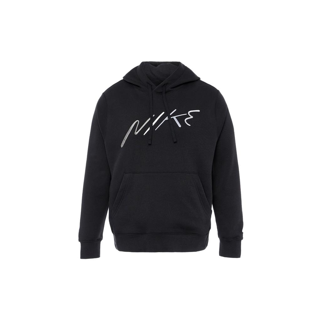 Nike Клубная флисовая толстовка с вышивкой, мужская толстовка с капюшоном, черная FB7489-010