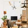 Stylish 5-Light LED Pendant Light with Moving Arms, Perfect for Dining Rooms, Living Rooms, and Bedrooms (6-8 Tatami Mats). Bulbs Sold Separately.