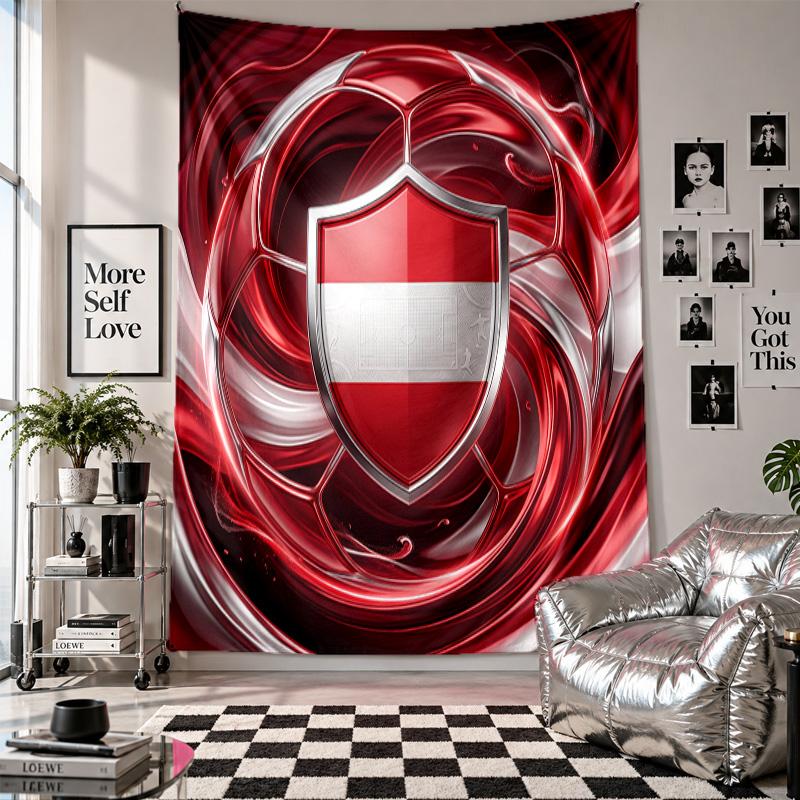 Austria Football Wall Tapestry Home Decor Wall Hanging Cloth for Bedroom Living Room Background