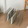 Wire Magazine Holder Side Table Modern Crafted Metal Rack End SpaceSaving for Desktop