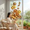 Anti-static Flower Koi Sticker Plastic 3D Effect Golden Lotus Wall Sticker Chinese Style Decorative Sticker