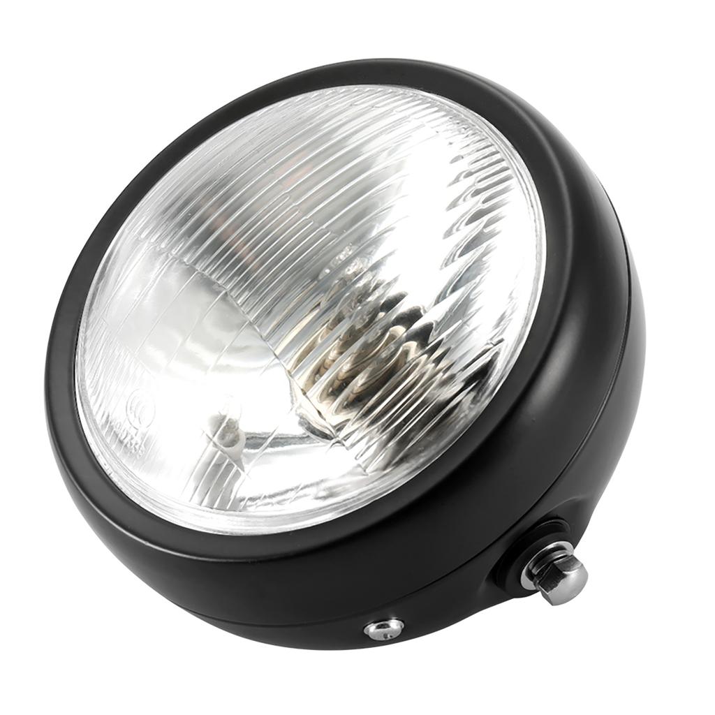 Universal Motorrad Retro Schwarz Shell Weiß Objektiv Scheinwerfer Front Scheinwerfer für GN125