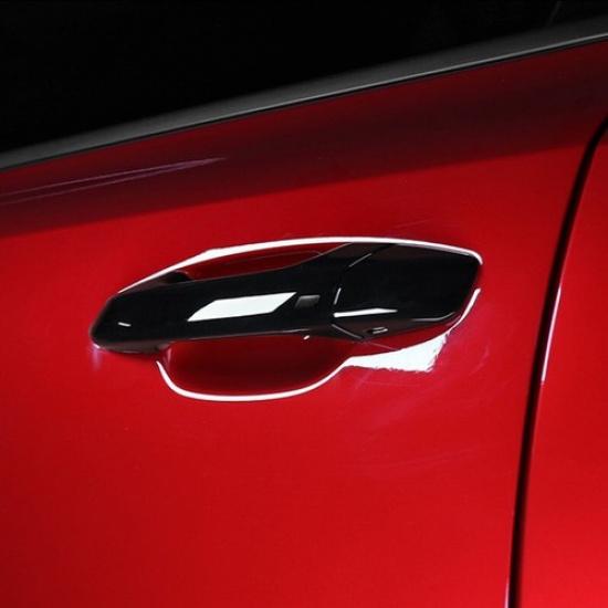 Gloss Black Car Exterior Door Handle Cover Trims For Kia Stinger 2018- 4pcs