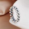 Creative Glossy Round Bead 925 Sterling Silver Jewelry Retro Exquisite Geometric Personality Opening Rings TYB506