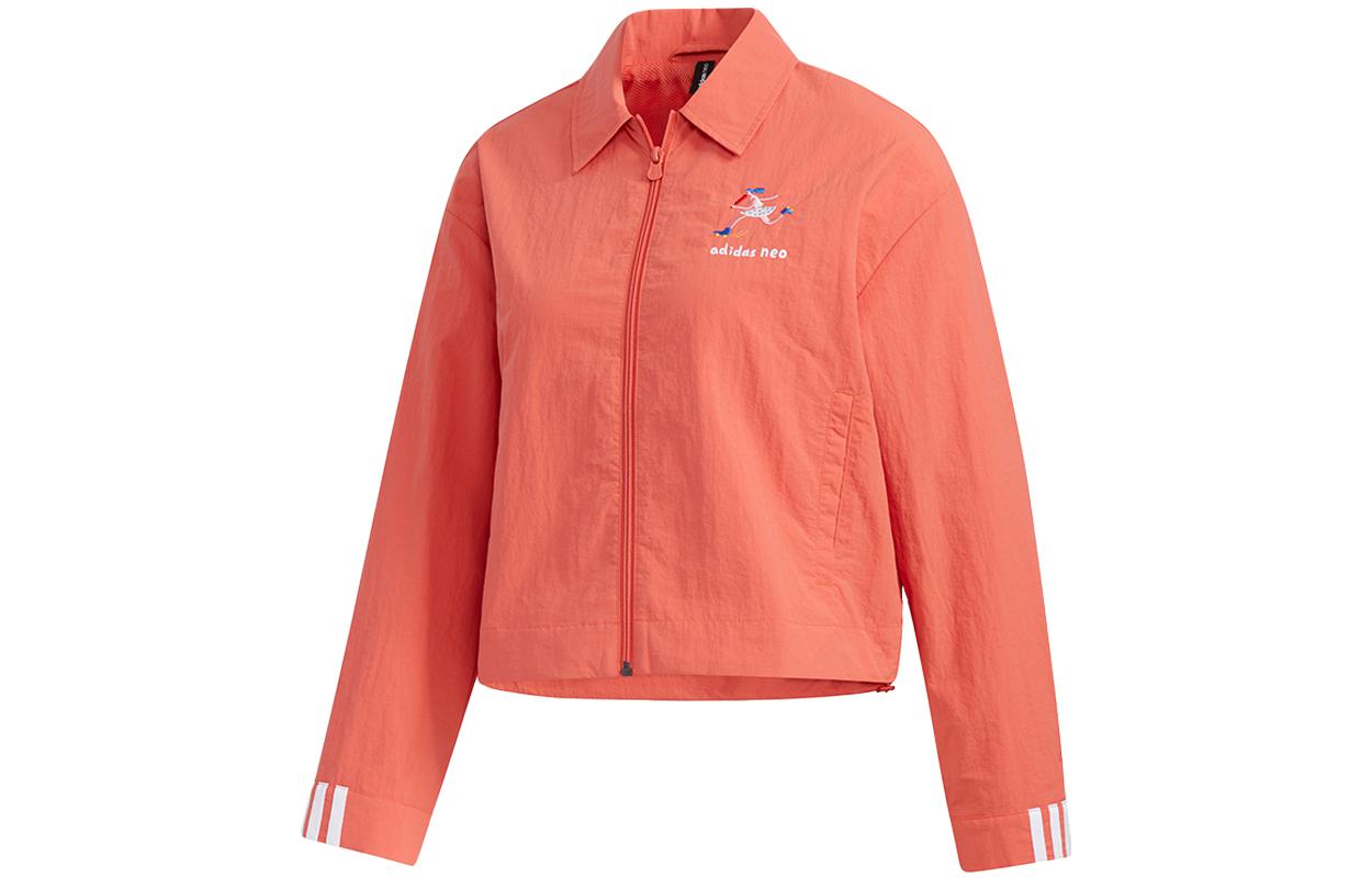Adidas Neo Jackets Women s Orange Square Collar Moderate Other GP5811 S