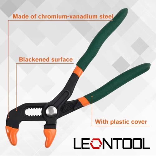 LEONTOOL Water Pump Pliers, Compact, Non-Scratch, Labor-Saving, Powerful, Universal Faucet Pliers Wrench, Chrome Vanadium Steel, Rust-Resistant, Quick