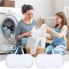 2 Pack Bra Laundry Bags for Washing Machine Lingerie Wash Dryer Bag Non-Deform 3D Protective Bracket Case with Handle and Zipper for Women Laundry