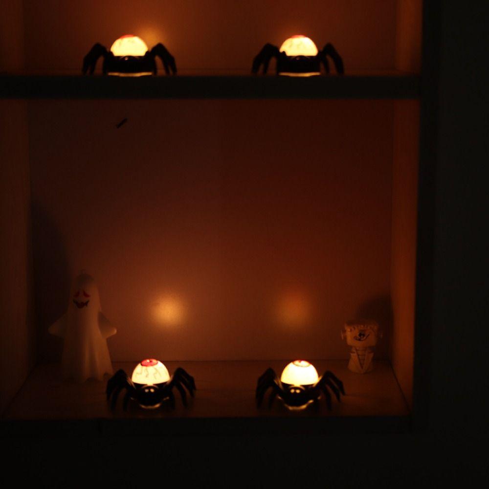 Neue Spinne Rücken Burst Auge Halloween Dekoration Horror Requisiten LED Elektronische Spinne Lampe ABS Nachtlicht Partyzubehör