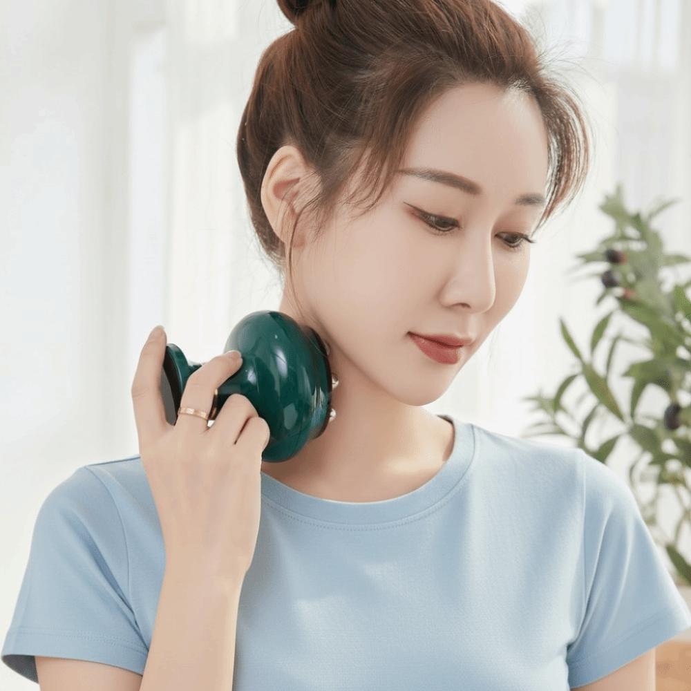 Rechargeable Electric Massage Meridian Brush LCD Screen Guasha Scraping Machine  Home Use