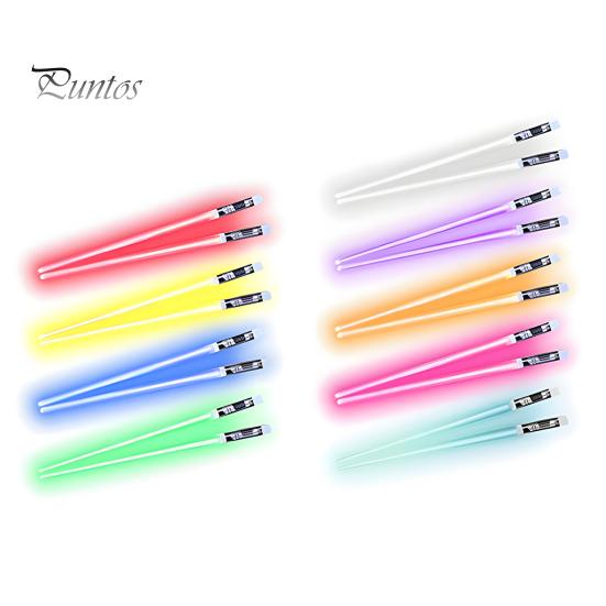 

1 пара светодиодных световых мечей, палочек для еды, светящиеся палочки для суши, лапши, светящиеся в темноте, палочки для еды, подсветка для вечеринок 1Pair разноцветный