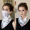 Bohemian Floral Embroidered Women's Face Mask & Neck Scarf - Lightweight Polyester, Breathable Sun Protection, Multi-Color Options for Casual Outings