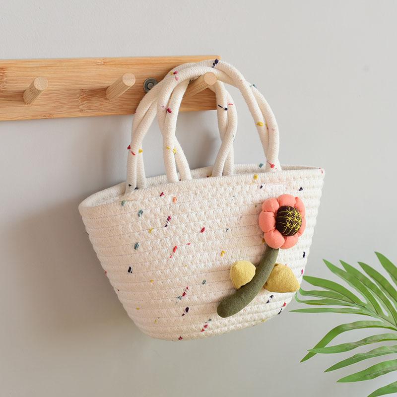 Wholesale bag new summer hand-held women's bag design casual woven bag cotton rope
